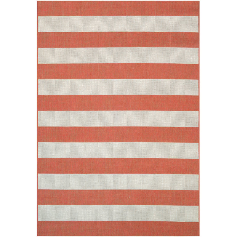 Beachcrest Home Tarpon Orange/Ivory Indoor/Outdoor Area Rug & Reviews